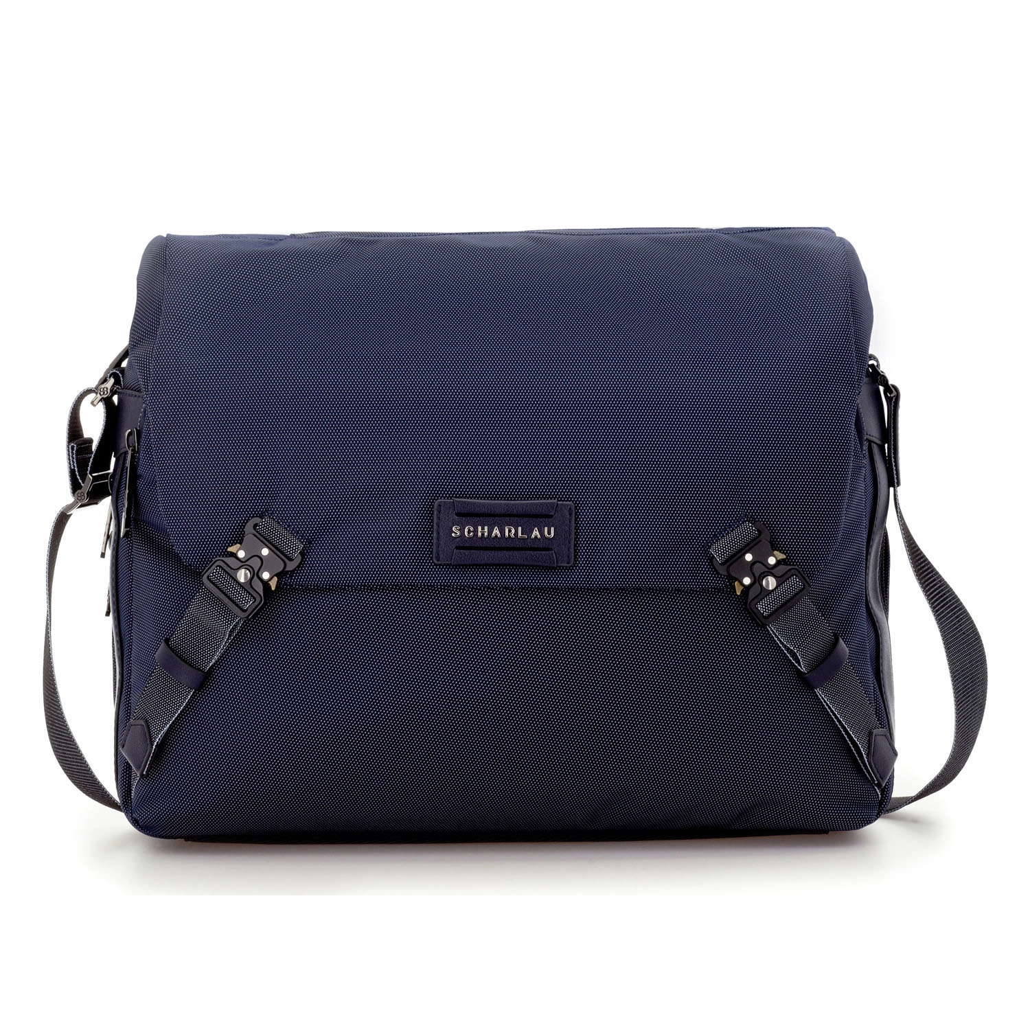 SCHARLAU First Class Air Force One, Messenger Bag mit 15,6  Laptopfach Navy Blue