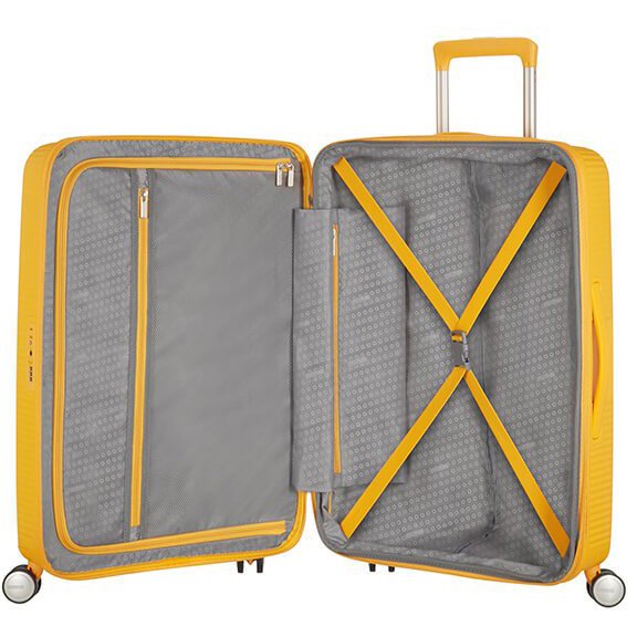 American Tourister Soundbox Trolley M 4R 67cm, erweiterbar Golden Yellow