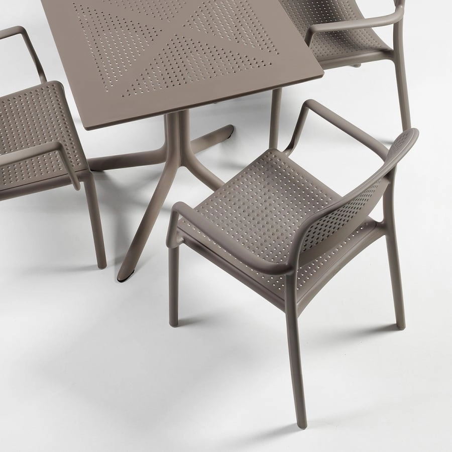 Nardi Clip80 Outdoor Tisch - agave - Länge: 80 cm, Höhe: 75 cm, Tiefe: 80 cm