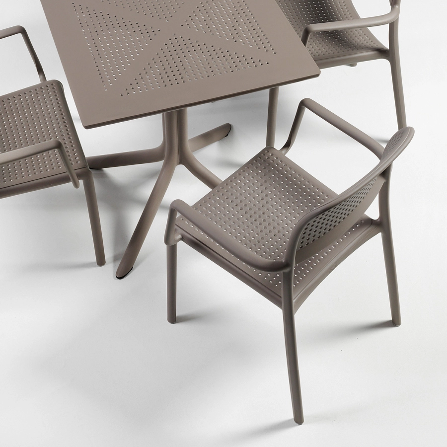 Nardi Clip80 Outdoor Tisch - antracite - Länge: 80 cm, Höhe: 75 cm, Tiefe: 80 cm