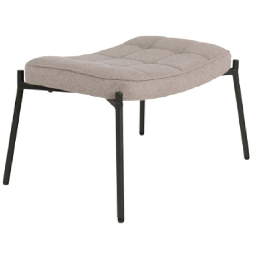 House Nordic Glasgow Fußhocker - stone - 41x61x36 cm