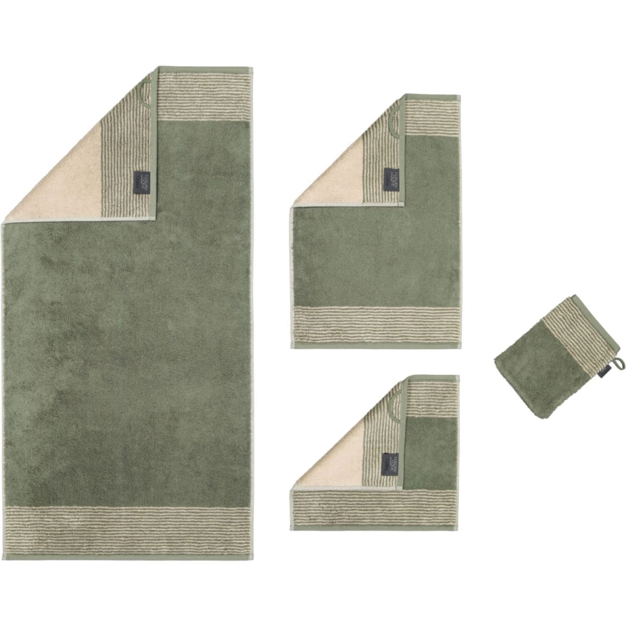 Cawö Two-Tone Waschhandschuh - field - 16x22 cm