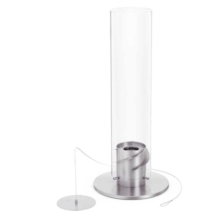 höfats SPIN 900 Tischfeuer - silberfarben - 19x19x40,5 cm