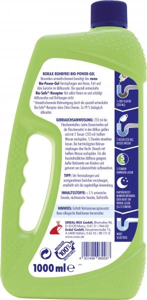 Rorax Rohrfrei Bio-Power-Gel