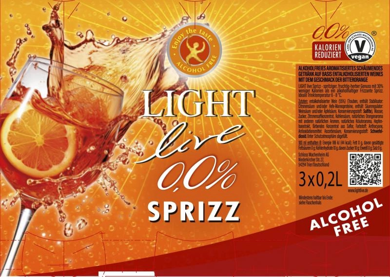 Light Live 0,0% Sprizz Sparkling alkoholfrei