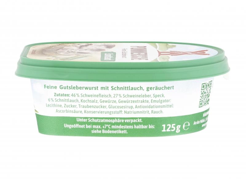 Rügenwalder Mühle Pommersche Feine Gutsleberwurst Schnittlauch