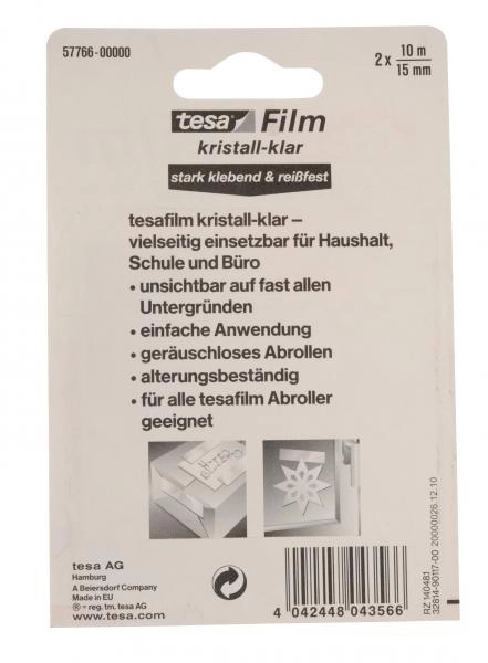 Tesa Film kristallklar 2er Pack