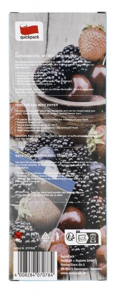 Quickpack Gefrierbeutel mit Reißverschluss 3 Liter