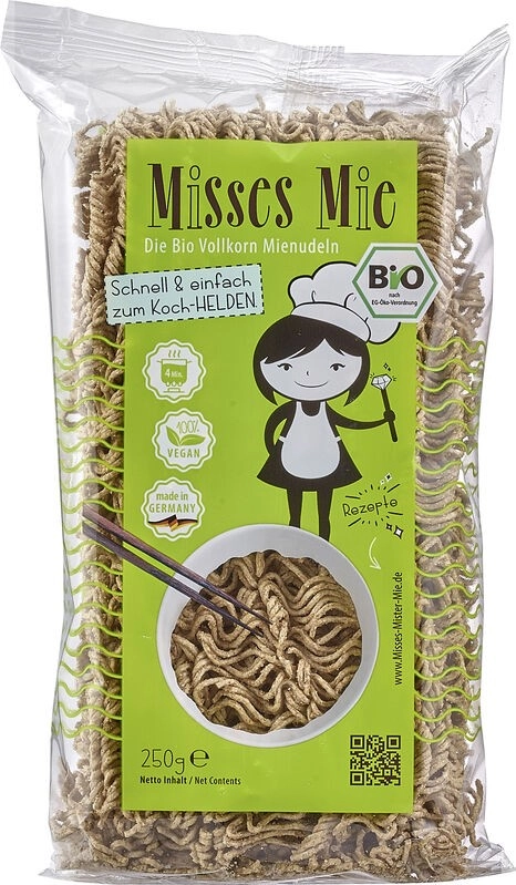Misses & Mister Mie Vollkorn-Mie Nudeln, 250 gr Packung