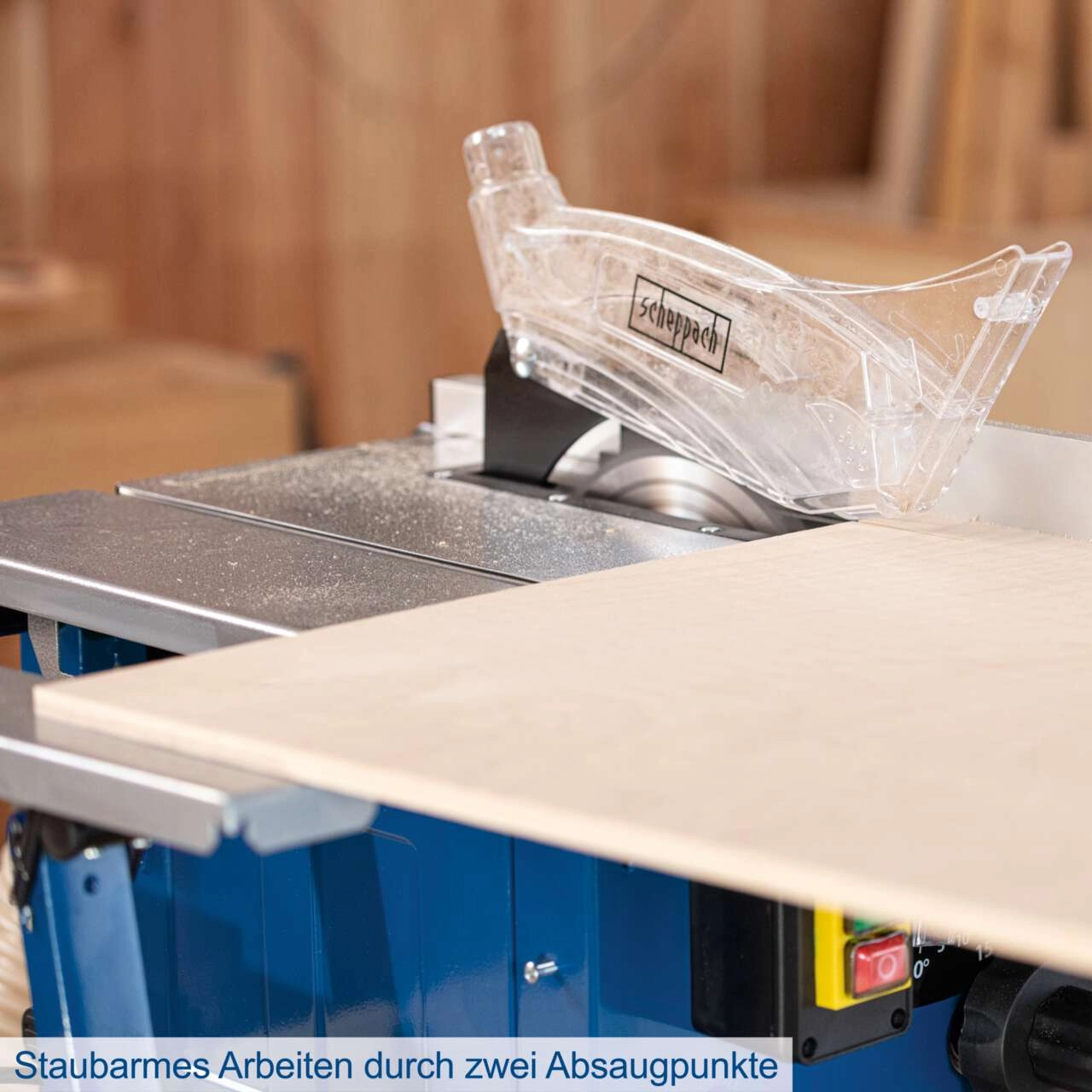 Tischkreissäge HS80 Scheppach - 1200W | max. 48mm Schnitthöhe | Sägeblatt Ø210 mm| | 60Z