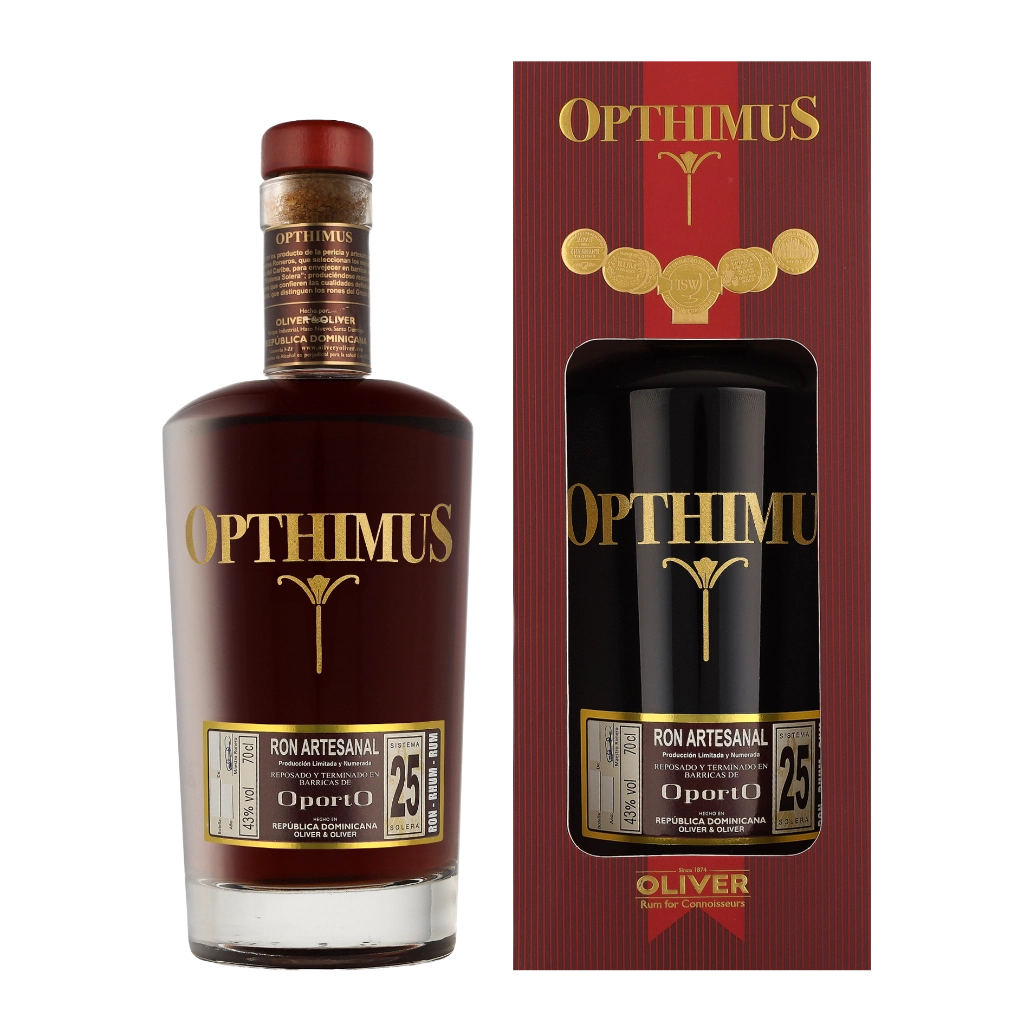 Opthimus 25 Years Oporto 70cl Rum Geschenkverpackung