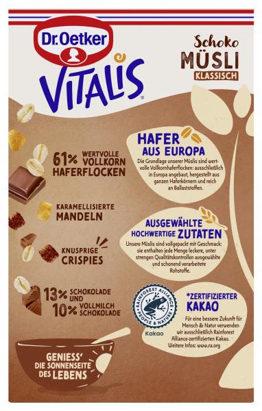 Dr.Oetker Vitalis Schokomüsli klassisch 450G