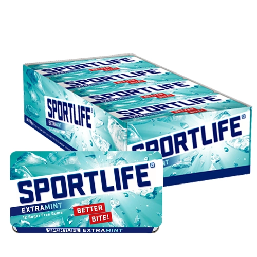 Sportlife - Extramint Kaugummi Ohne Zucker - 24x 12er