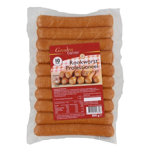 Gouden Banier - Rookworst, Gerräucherte Wurst Profi - 10er