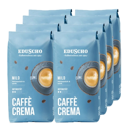 Eduscho - Caffè Crema Mild Bohnen - 8x 1kg