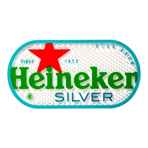 Heineken - Biermatte Silver (23cm x 16.5cm) - 20 Stück