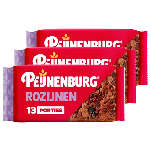 Peijnenburg - Ontbijtkoek / Früchstückskuchen Rosinen - 3x 465g