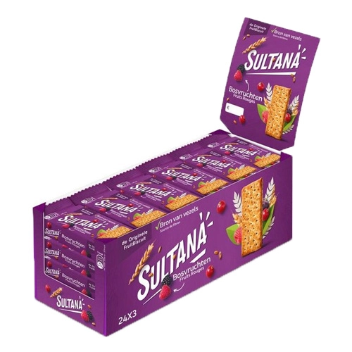 Sultana - Fruchtkekse Waldfrüchte - 24x 3er