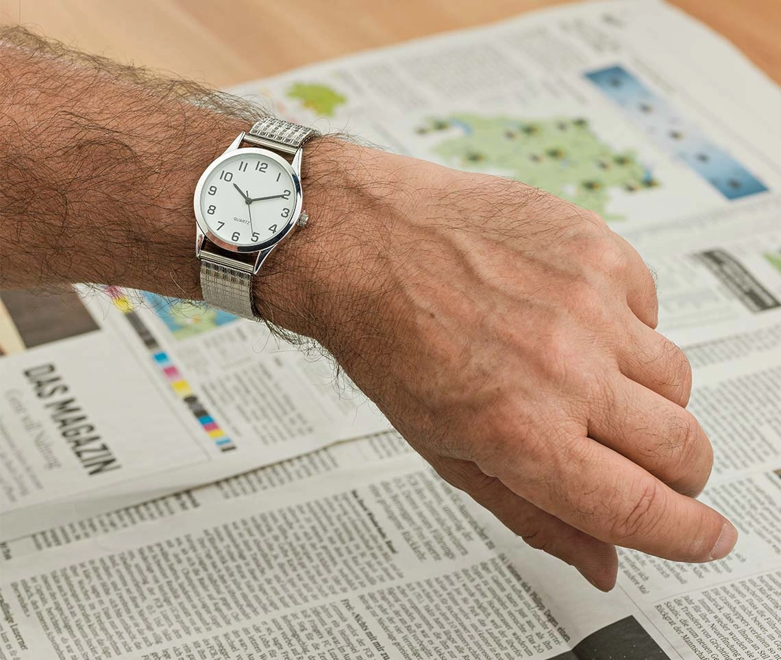 Armbanduhr mit großen Ziffern