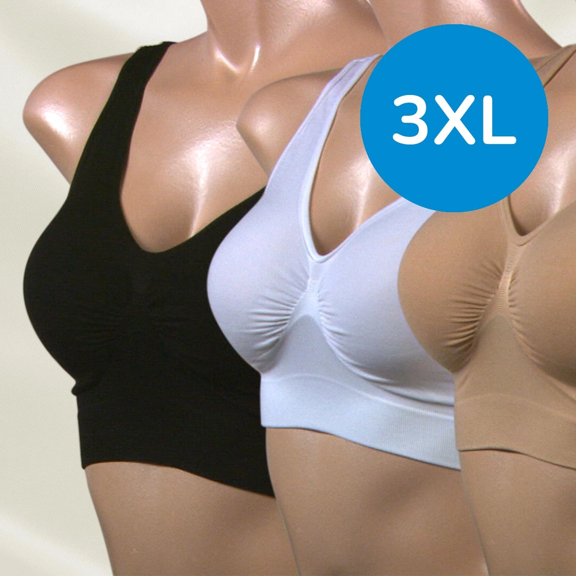 Ahh Bra 3er Set / Größe: XXXL / 3er Set