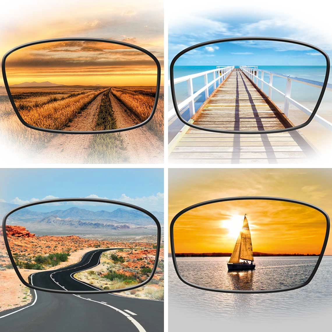 HD Polar View polarisierte Sonnenbrille 3 Stk. inkl. Zubehör GRATIS  / 2x Hornoptik + 1x schwarz