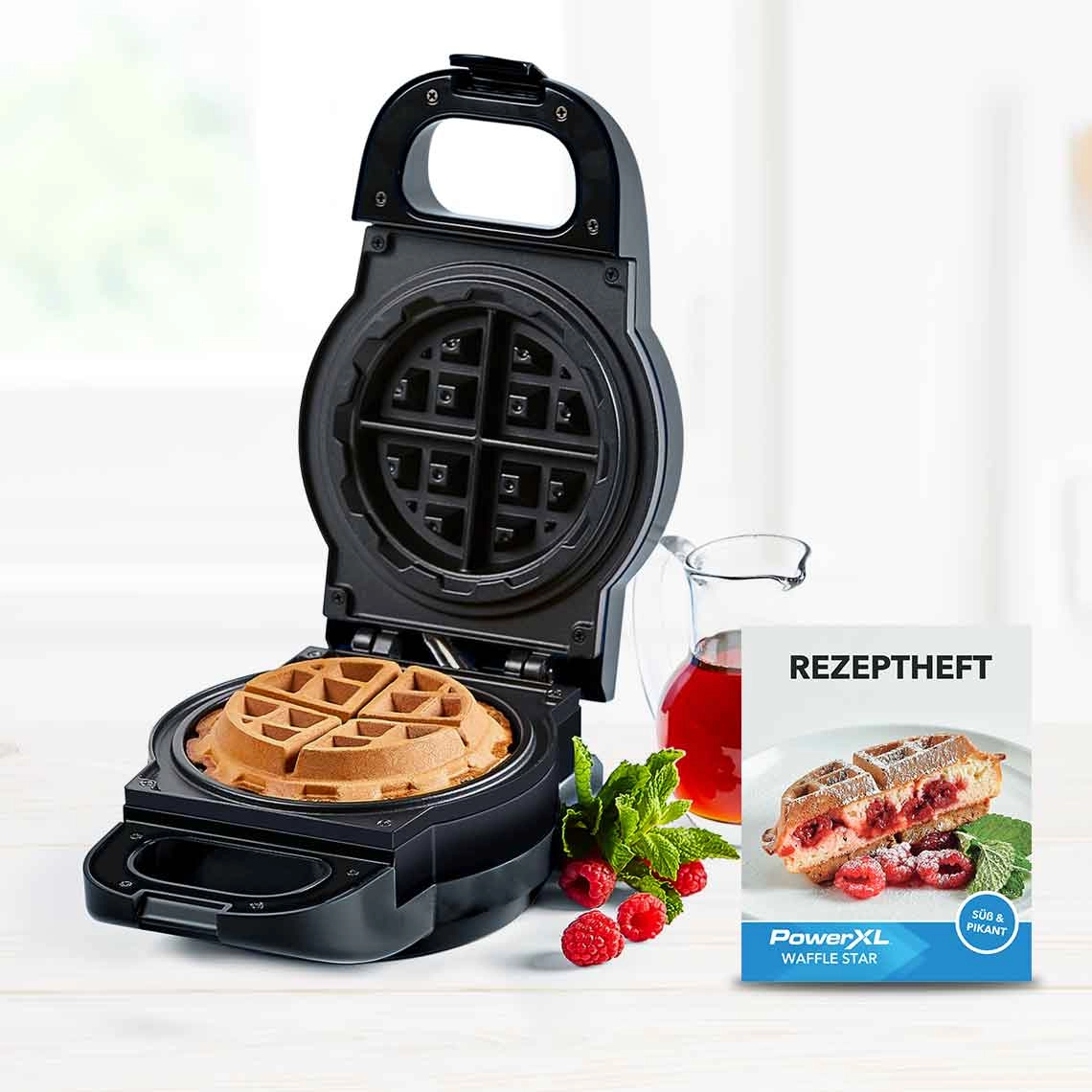 PowerXL Waffle Star Waffeleisen inkl. Rezeptheft GRATIS