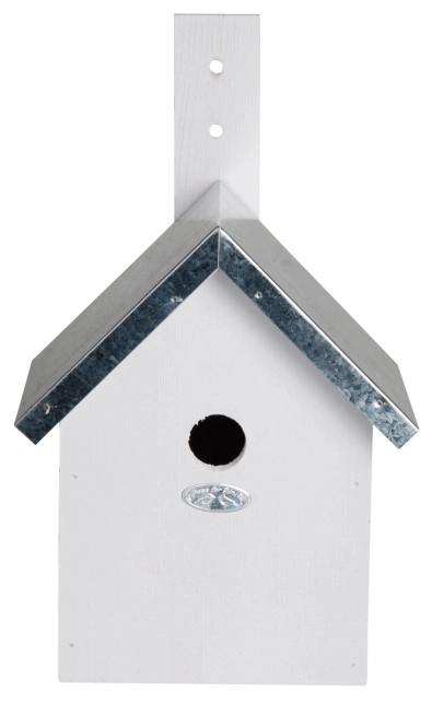 Vogelhaus für Blaumeisen Nistkasten Holz Weiß