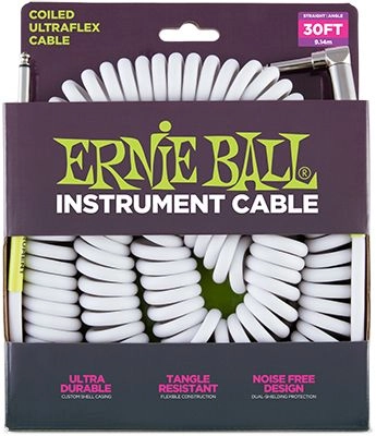 Ernie Ball EB6045 Spiral-Instrumentenkabel 9,14m Klinke/Klinke 6,3mm Monoklinke