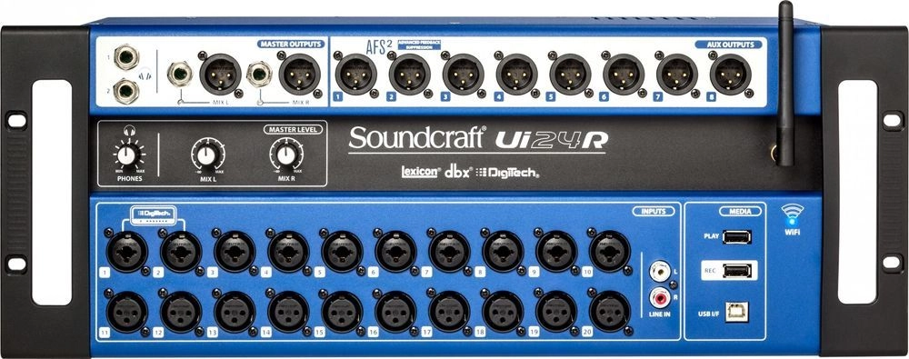 Soundcraft Ui24R 19" Digitalmixer mit Tablet/Smartphone/PC-Steuerung und WiFi