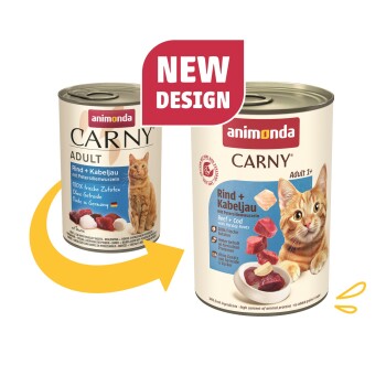 animonda Carny Nassfutter Katze Adult 6x400 g Rind, Kabeljau & Petersilienwurzeln