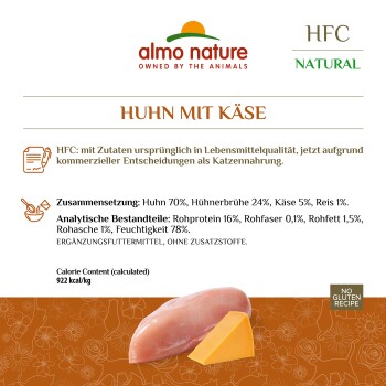 Almo nature HFC Natural Huhn und Käse 24x70 g