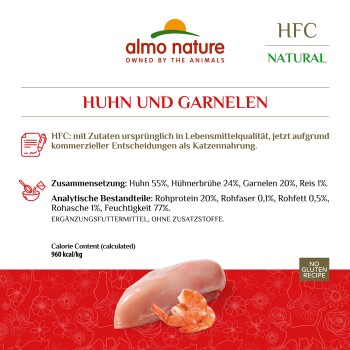 Almo nature HFC Natural Huhn und Garnelen 24x70 g