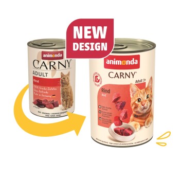 animonda Carny Nassfutter Katze Adult 6x400 g Rind pur