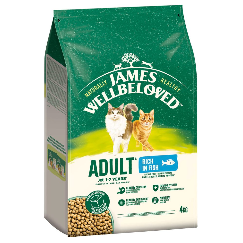 James Wellbeloved Trockenfutter Katze Adult, Fisch 4 kg