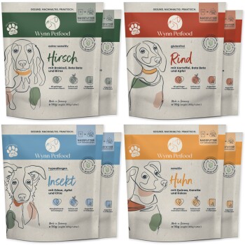 Wynn Petfood Nassfutter zum Anrühren Probierpaket 8 x 385g