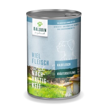 BALDUiN Hund Kalb & Kräuterseitling 12x400g