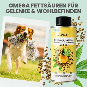 noms+ Kaltgepresstes Hanföl für Hunde & Katzen 250ml