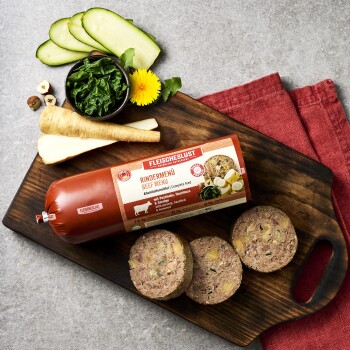 Fleischeslust Nassfutter Hund Classic Adult Rindermenü 12x800 g