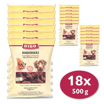 DIBO Frostfutter Rinderherz 18x500 g