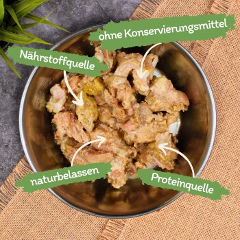 Lyra Pet Lecker.Pet Gino's 100 % Muskelfleischwürfel Rind & Schwein Hundefutter Nassfutter 12x400 g