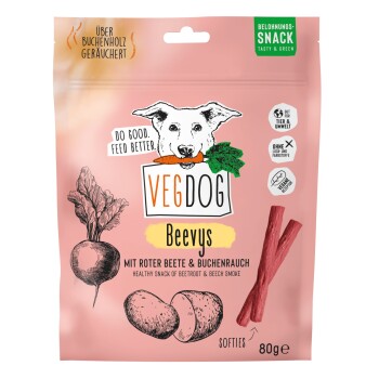 VEGDOG Belohnungssnack BEEVYS 9 x 80 g