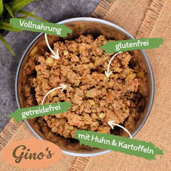 Lyra Pet Lecker.Pet Gino's, Josie's & Luna's Saftige Fleischmahlzeit Hunde Nassfutter Mix Vollnahrung