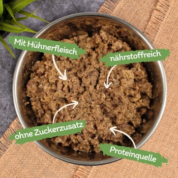 Lyra Pet Lecker.Pet Leo's Feine Paté Reich an Huhn Katzenfutter Nassfutter Vollnahrung 34x100 g