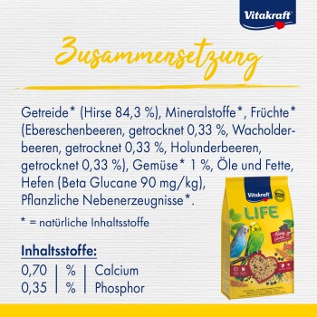 Vitakraft Life Power of Nature Sittiche 3x800 g