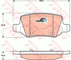 TRW Bremsbelagsatz GDB1481 Bremsbeläge,Bremsklötze MERCEDES-BENZ,A-Klasse (W169),B-Klasse (W245),A-Klasse (W168),VANEO (414)