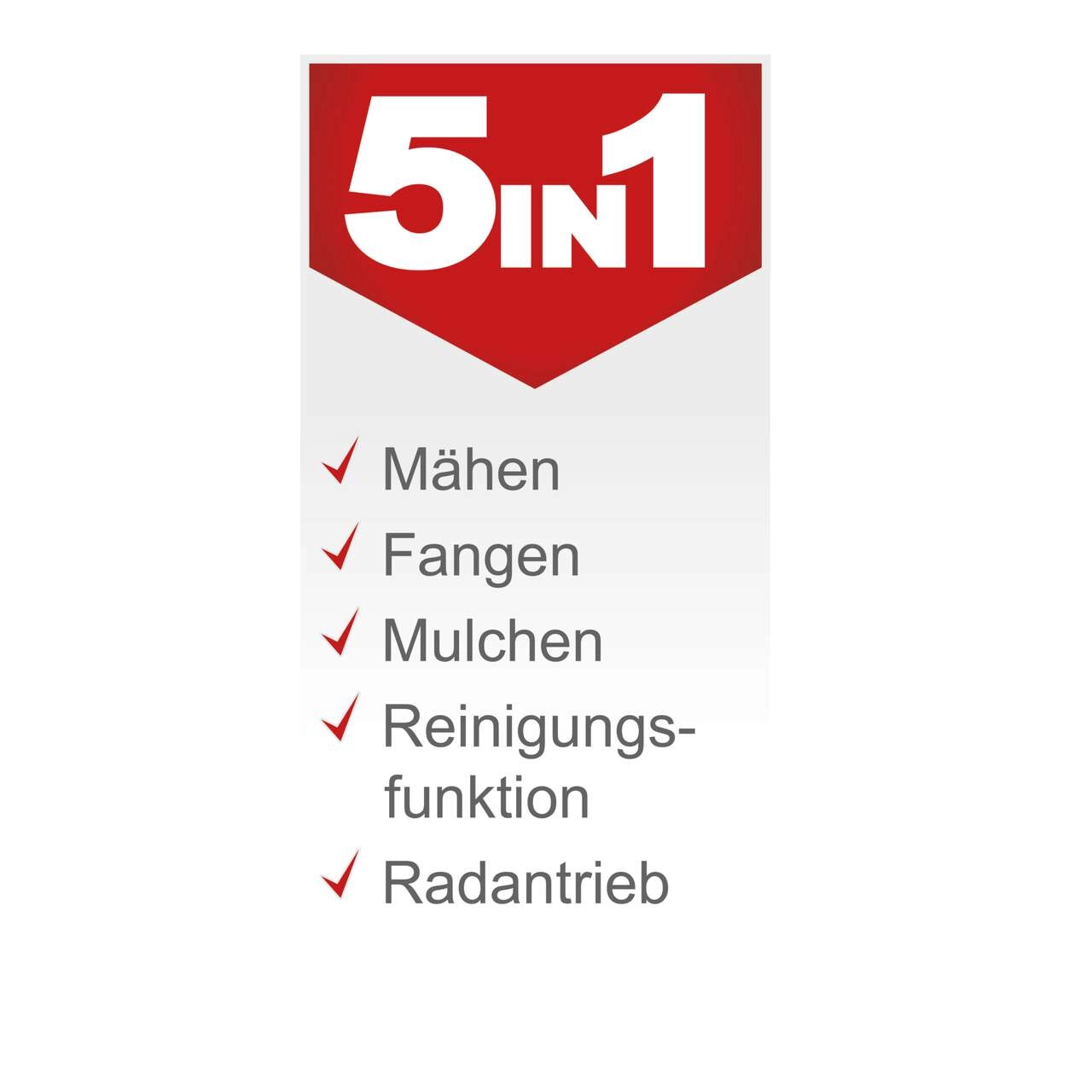 Benzin Rasenmäher MS150-42 Scheppach - 3,5PS | 42cm Schnittbreite | Radantrieb | 45L Fangbox