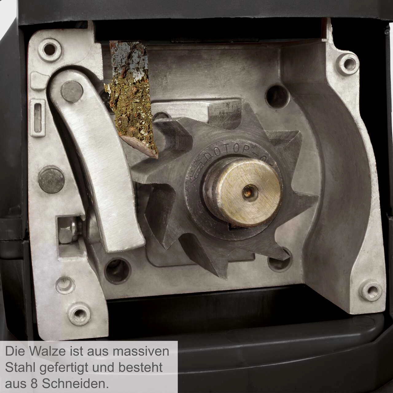 Leisehäcksler GS60 Scheppach - Aststärke 45mm | 60L Box | Selbsteinzug & Rücklauf | inkl. Zubehör