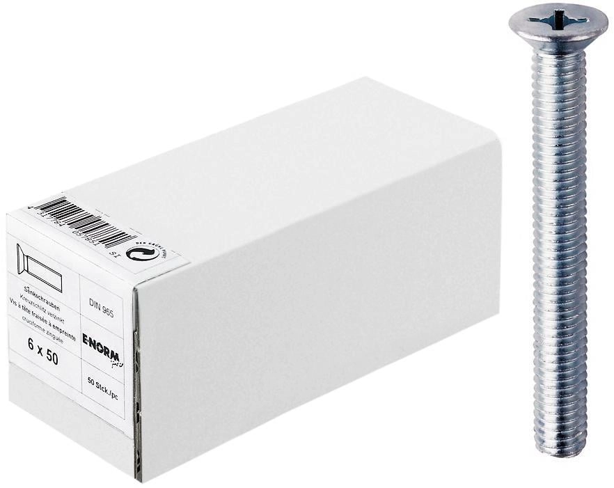 Senkkopfschraube DIN 965 M 5 x 35 zn KP E-NORMpro 100 Stück