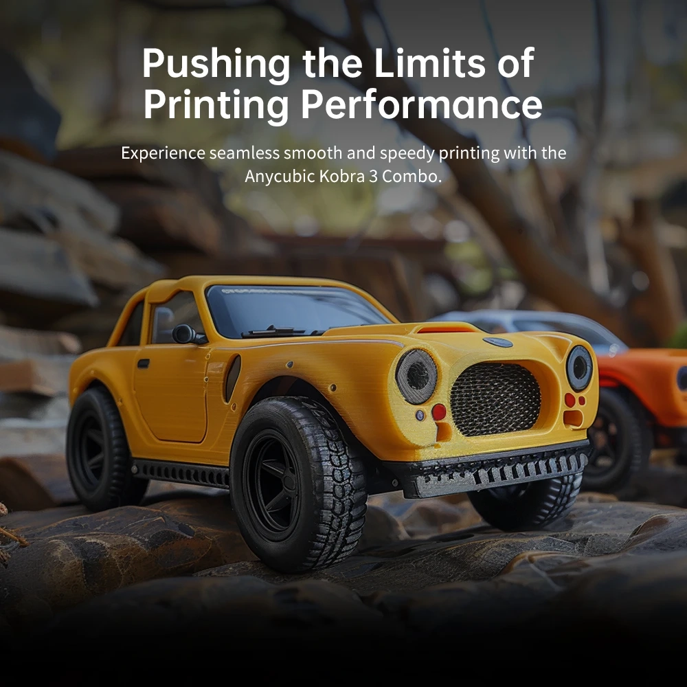 ANYCUBIC Kobra 3 Combo AE-Version, mehrfarbiger FDM-3D-Drucker, 600 mm/s Druckgeschwindigkeit, Baugröße 250 x 250 x 260 mm, 4 bis 8 Farbdruck