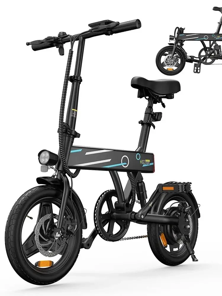 iScooter EB1 Elektrofahrrad, 250 W Motor, 36 V 7,8 Ah Lithiumbatterie, 25 km Hochgeschwindigkeits-Stadt-E-Bike mit 14 Zoll faltbar für Erwachsene